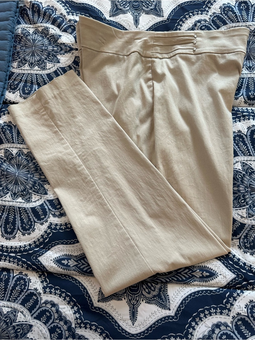 JM Collection Beige Dress Pants – Tailored Straight Leg